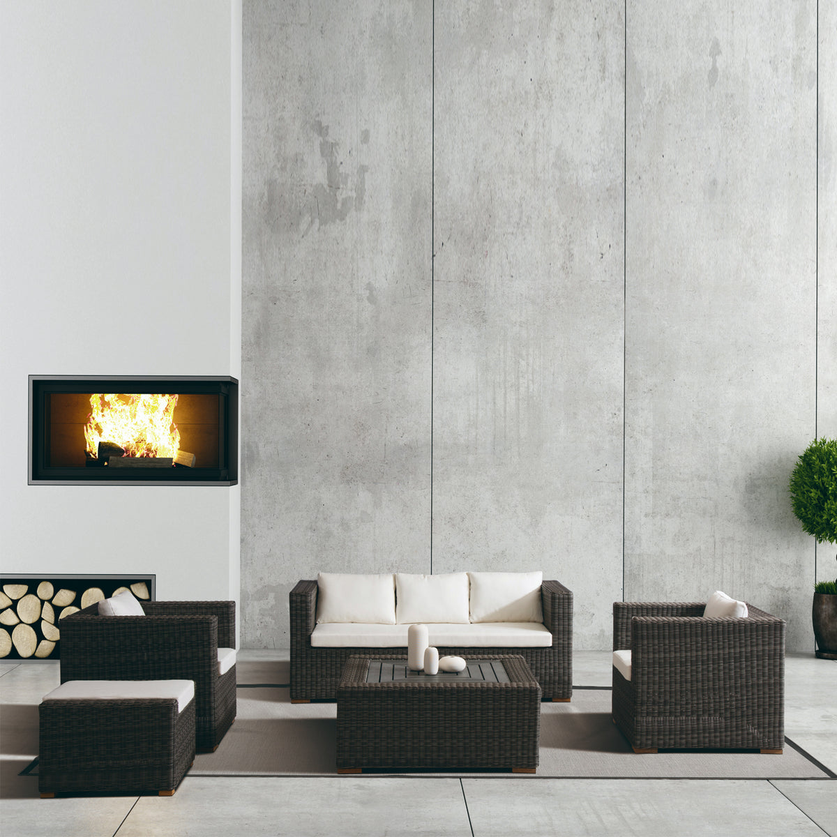 Juego de Terraza Madera Modular Verona